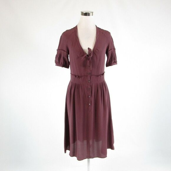 Mauve purple MALO A-line dress IT42 8 - Picture 1 of 8